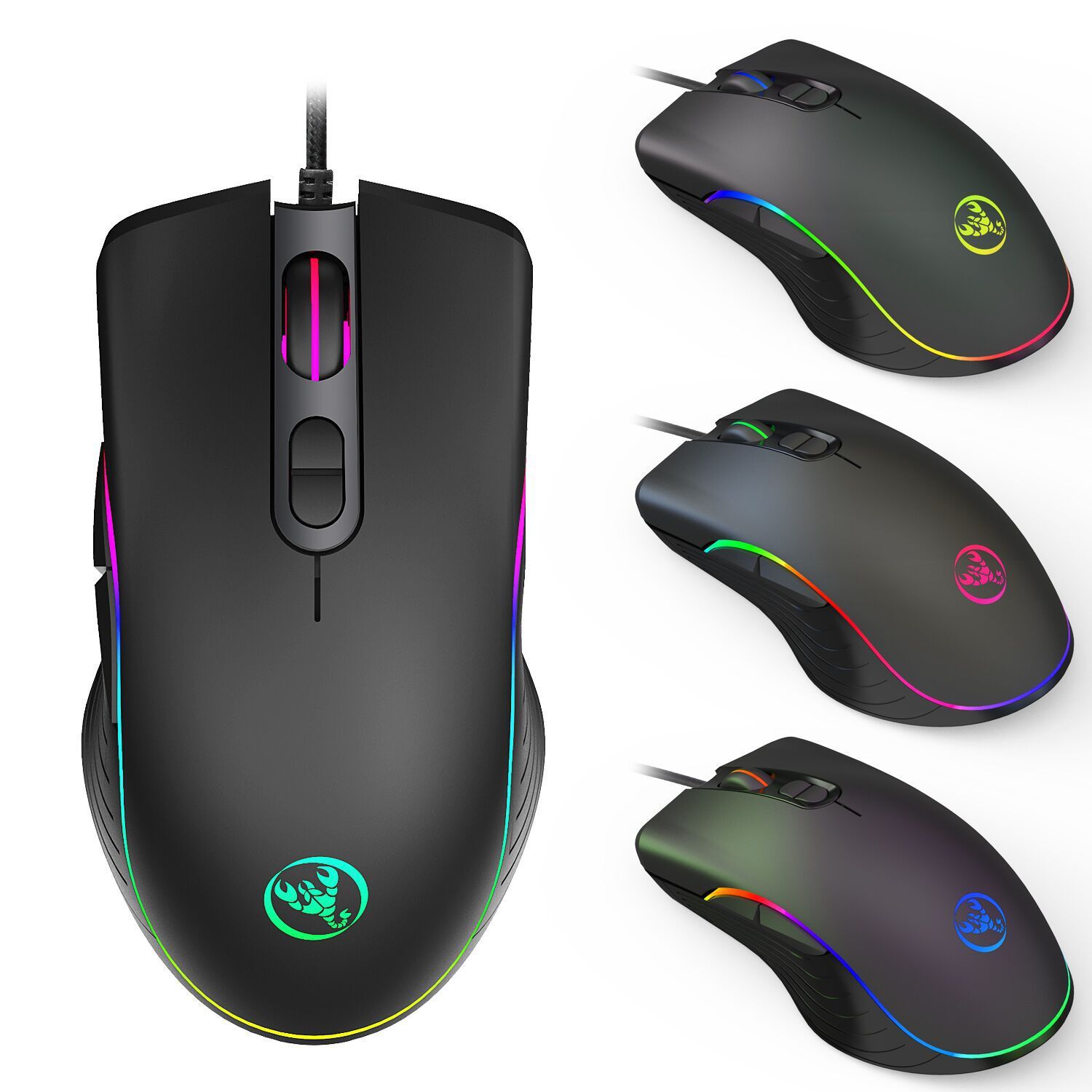 Glowing Wired Computer Gaming Mouse - Trend Finder