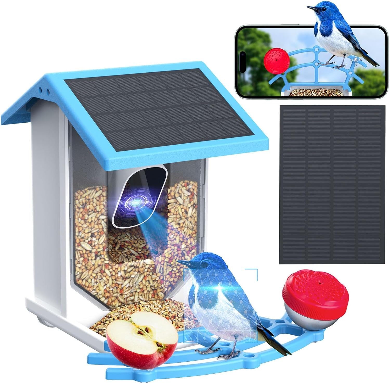 Smart Solar Powered Bird Feeder With Camera - Trend Finder