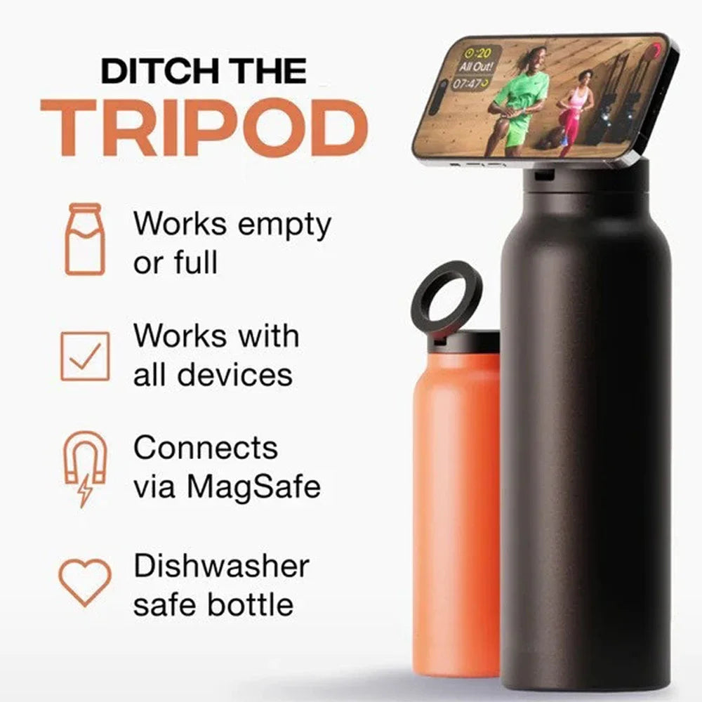 Water Bottle with Phone Holder - Trend Finder