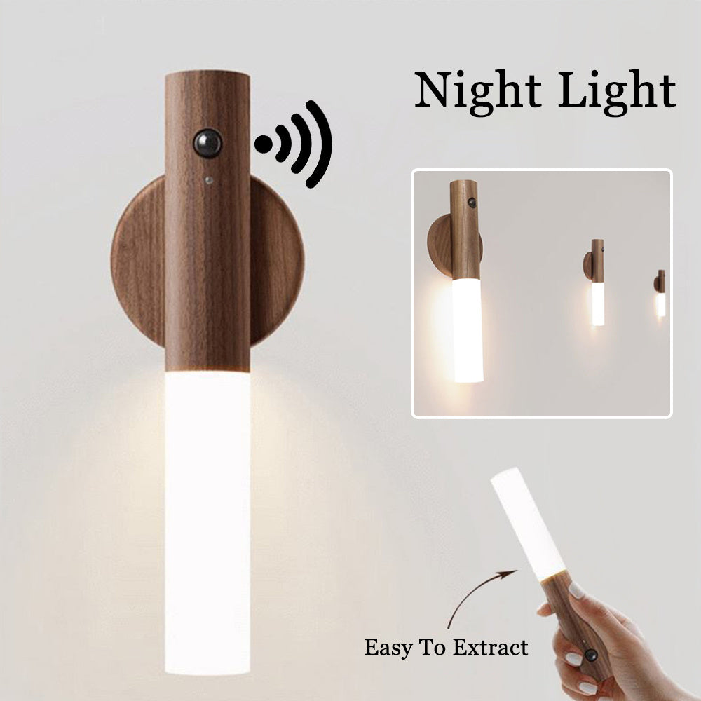 Motion sensing LED Magnetic Wood Night Light - Trend Finder