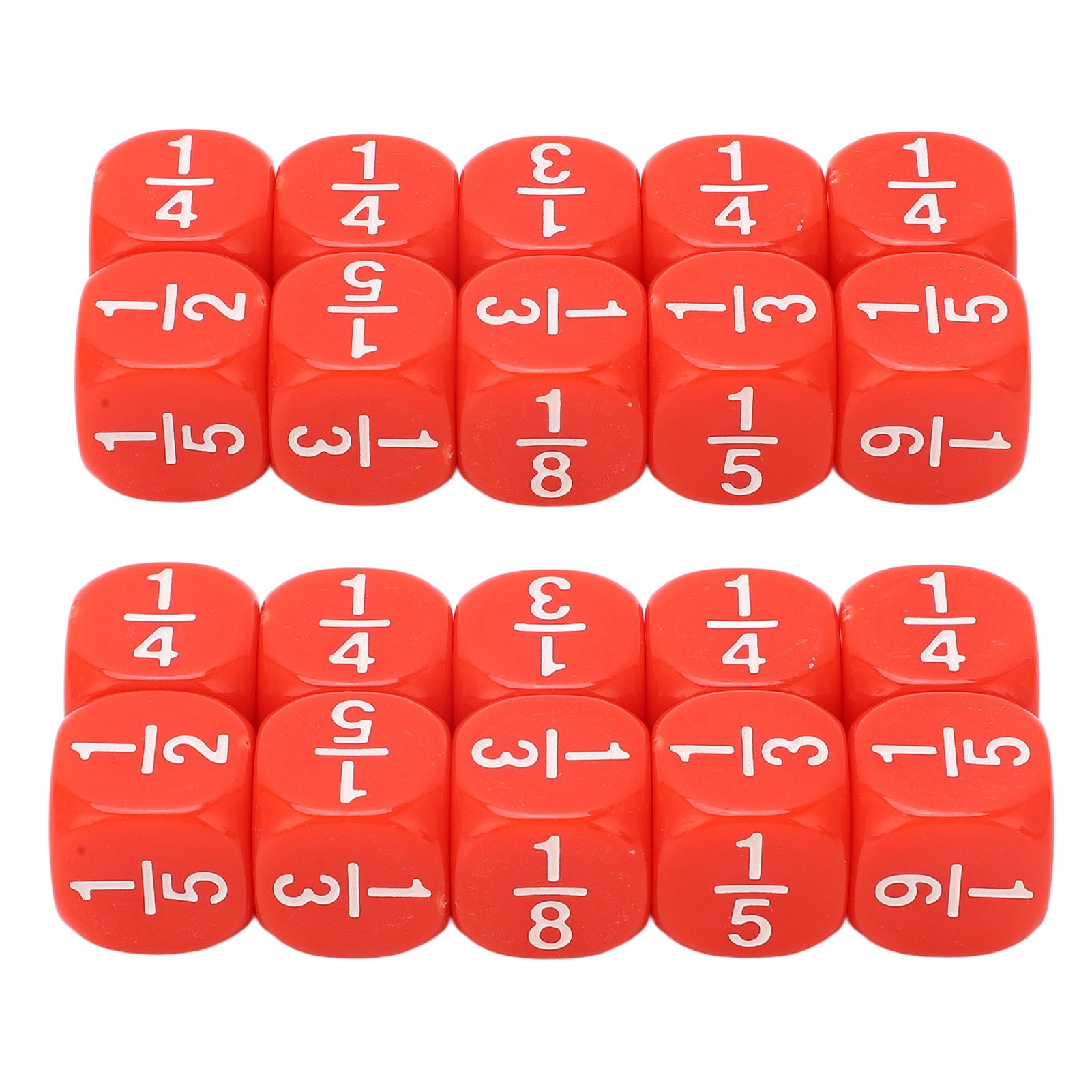 Fractions Dice Set (20Pcs) - Trend Finder