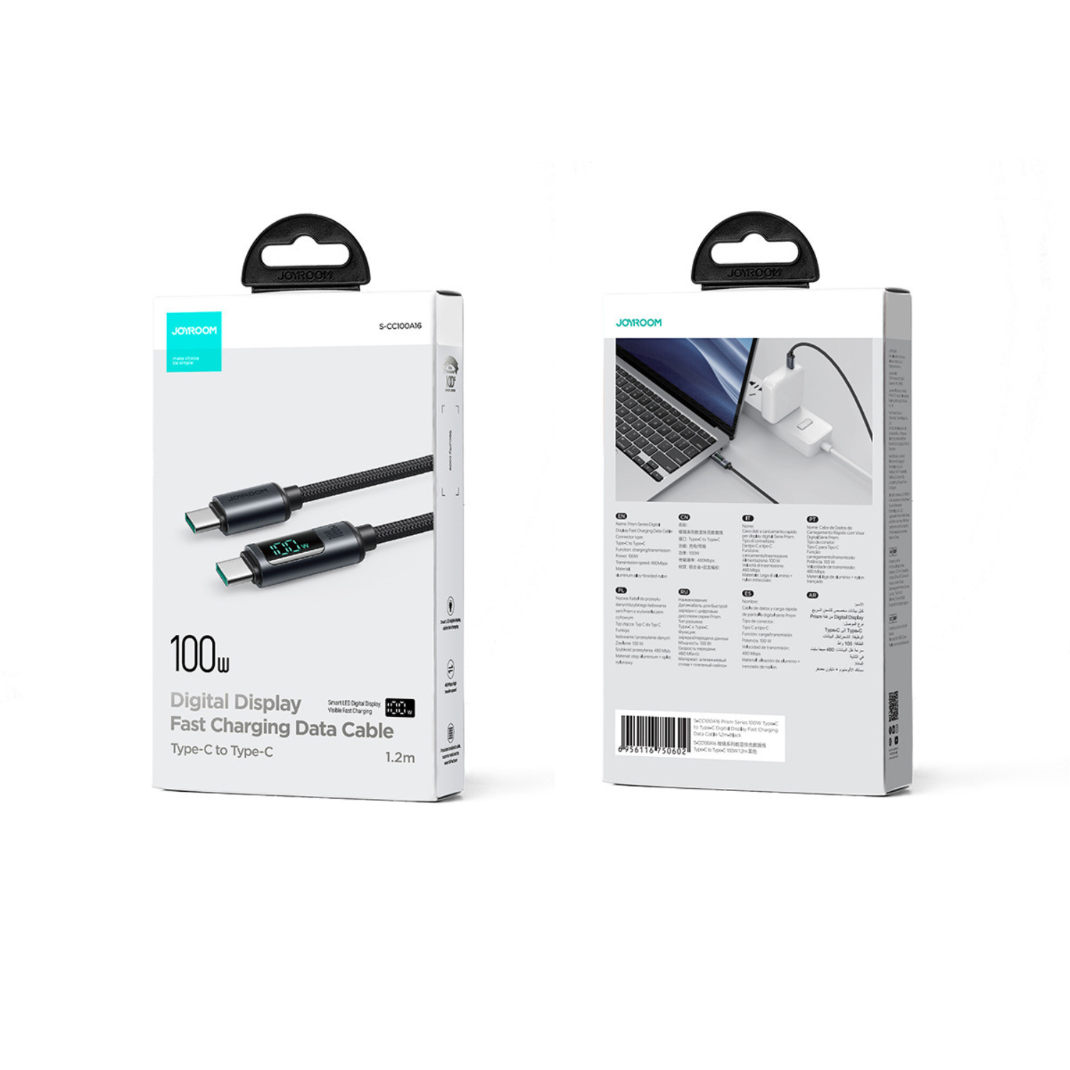 Braided USB Data Cable with Display - Trend Finder