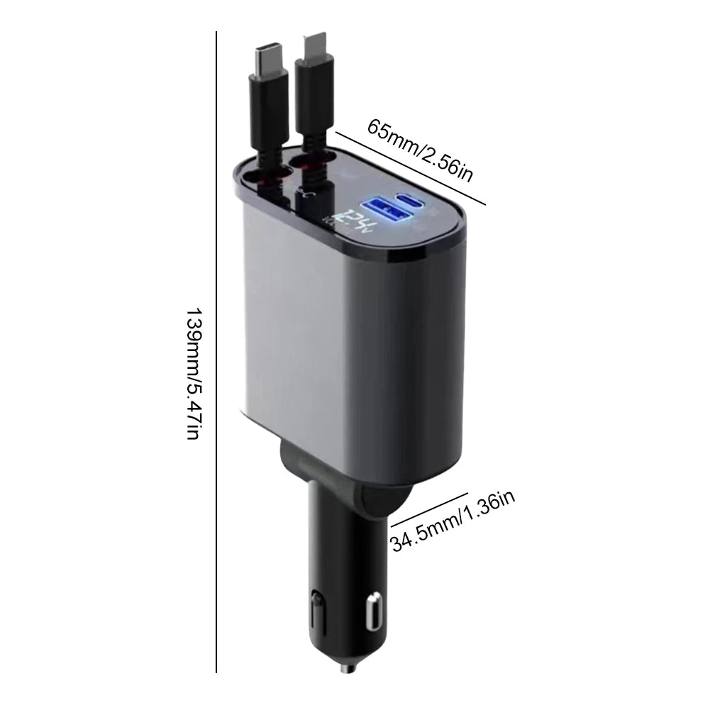 Retractable Cell Phone Car Charger - Trend Finder