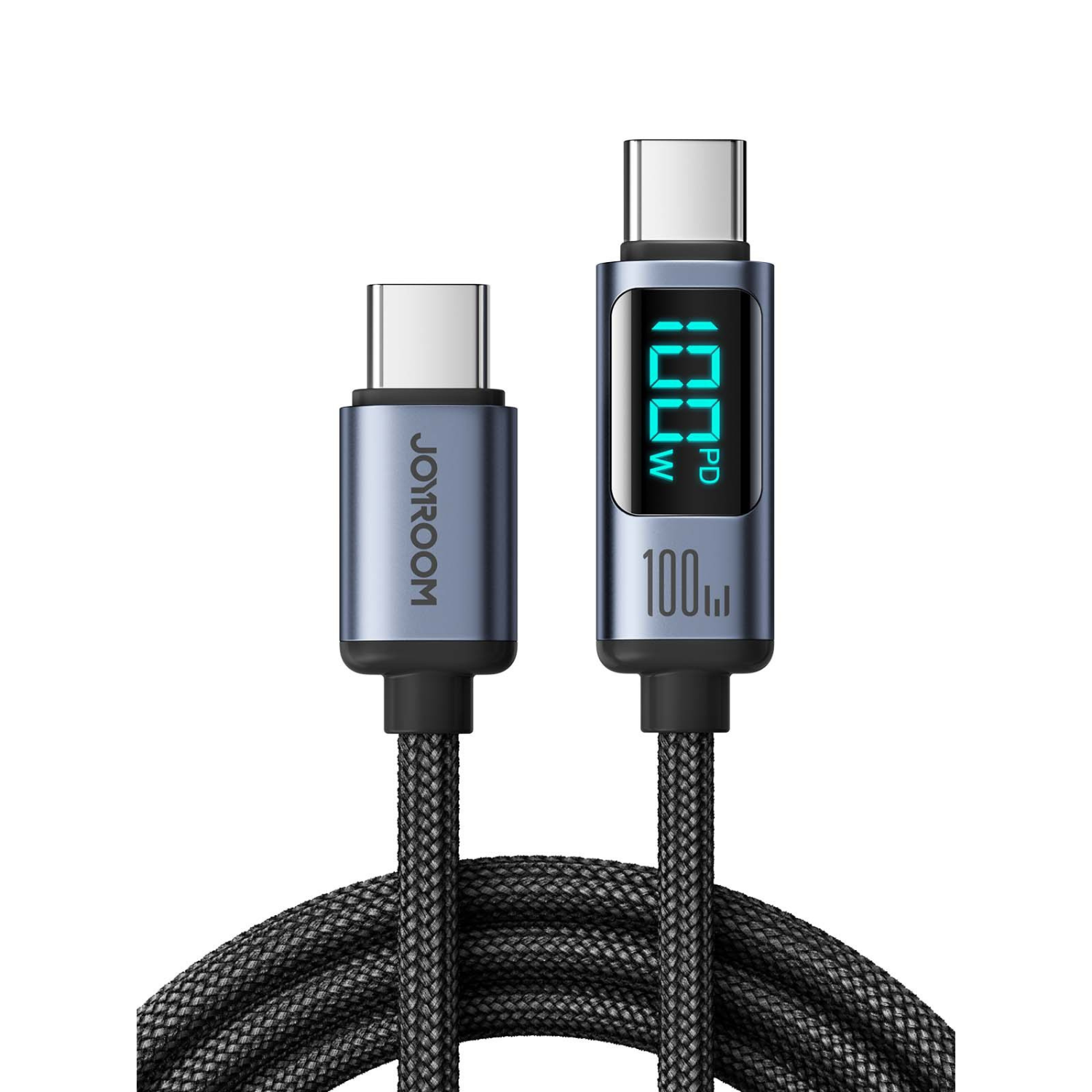 Braided USB Data Cable with Display - Trend Finder