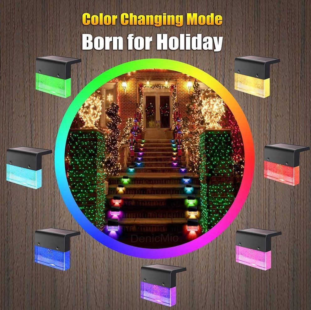 RGB LED Fence Solar Lights - Trend Finder