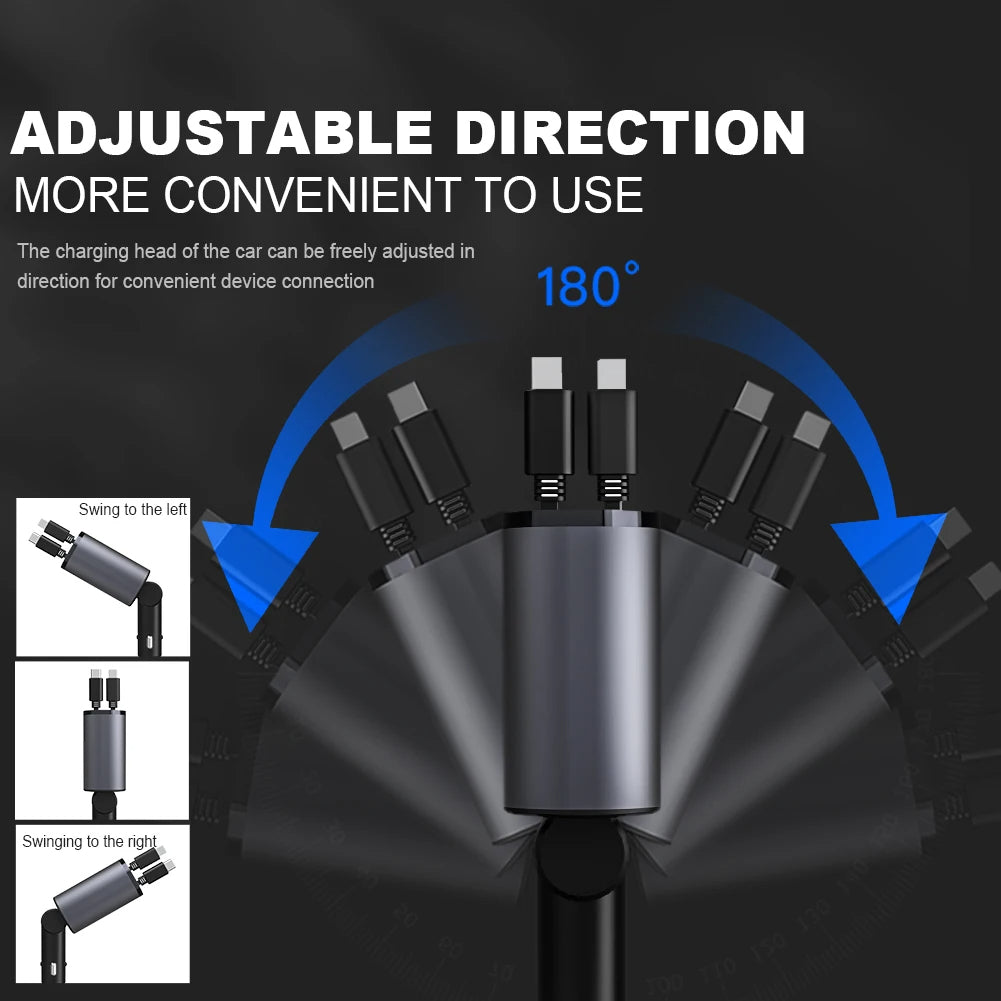 Retractable Cell Phone Car Charger - Trend Finder