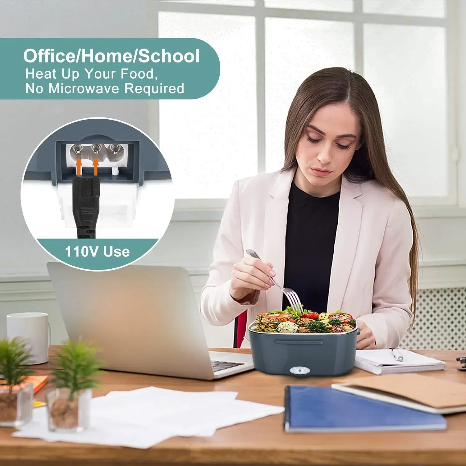 2-In-1 Electric Heating Lunch Box - Trend Finder