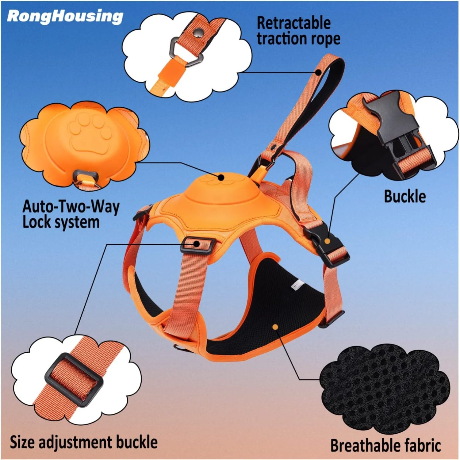 Dog Harness with Retractable Leash - Trend Finder