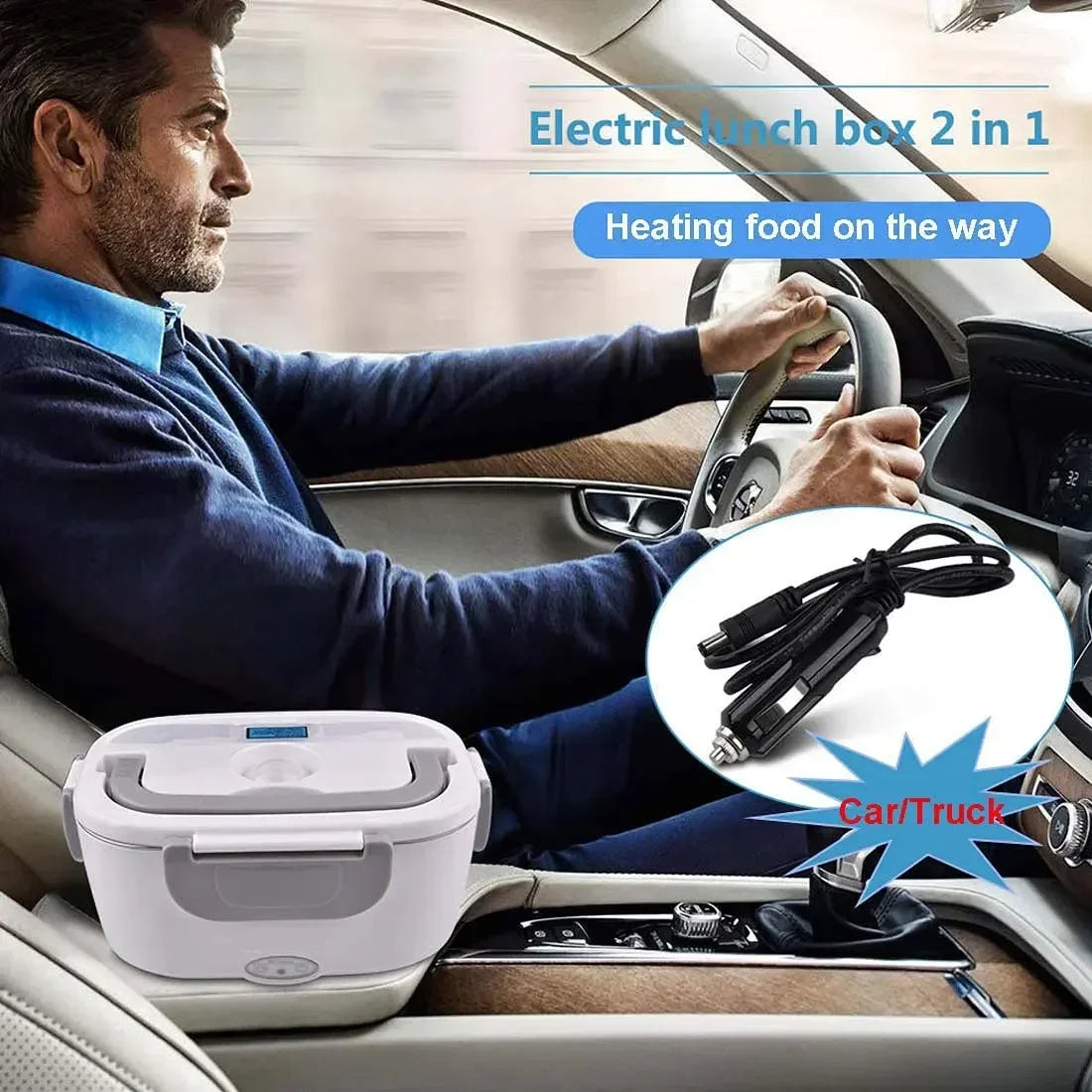 2-In-1 Electric Heating Lunch Box - Trend Finder
