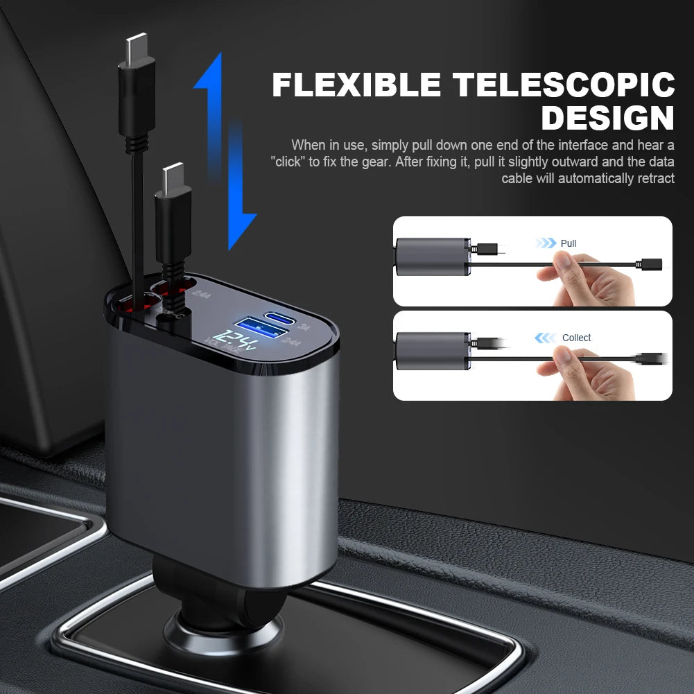 Retractable Cell Phone Car Charger - Trend Finder