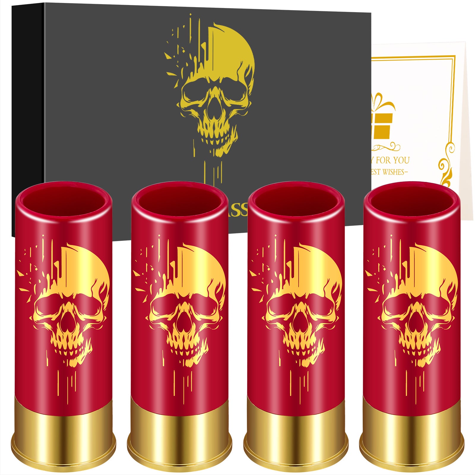 Skull 1.5oz Shot Glasses 4pcs - Trend Finder