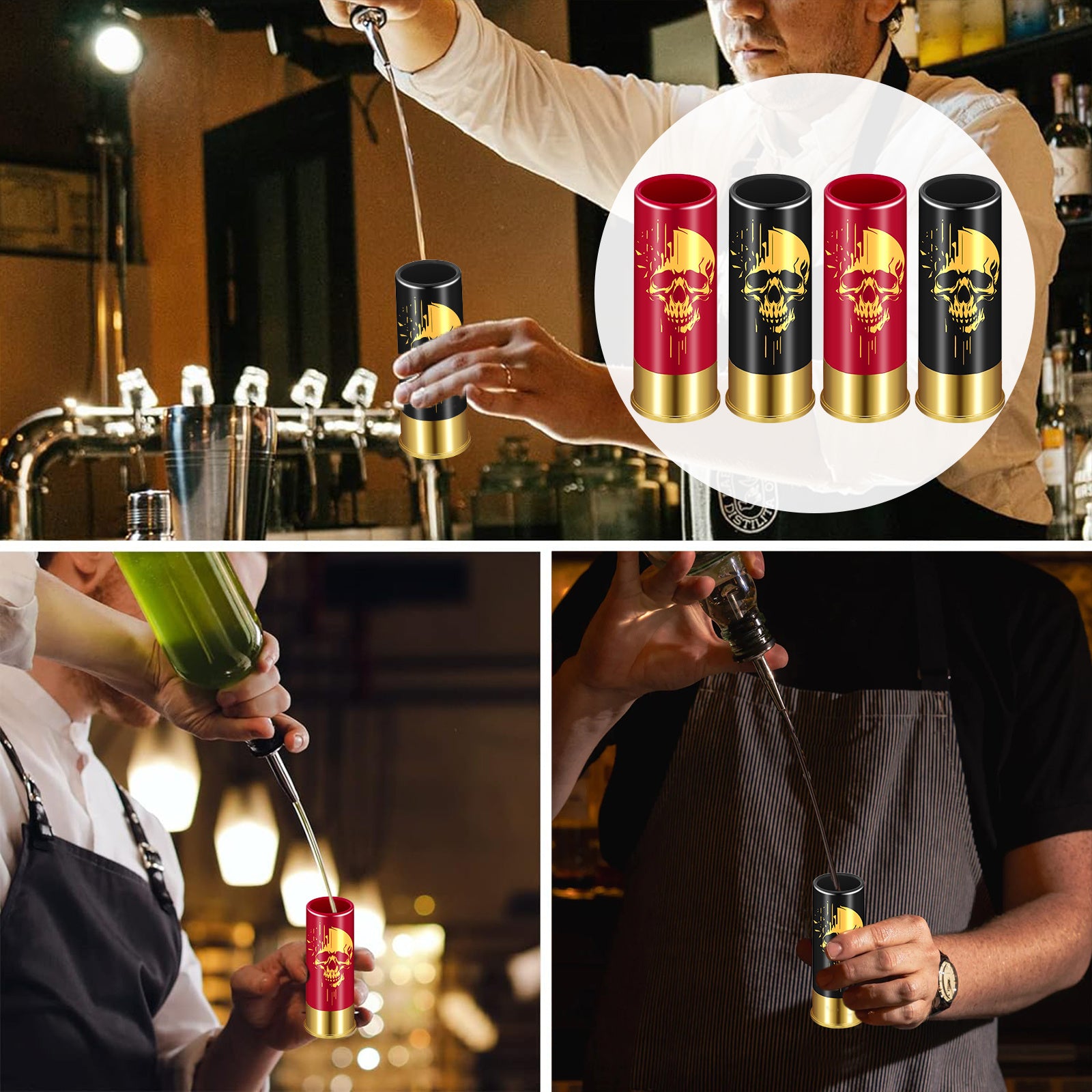 Skull 1.5oz Shot Glasses 4pcs - Trend Finder