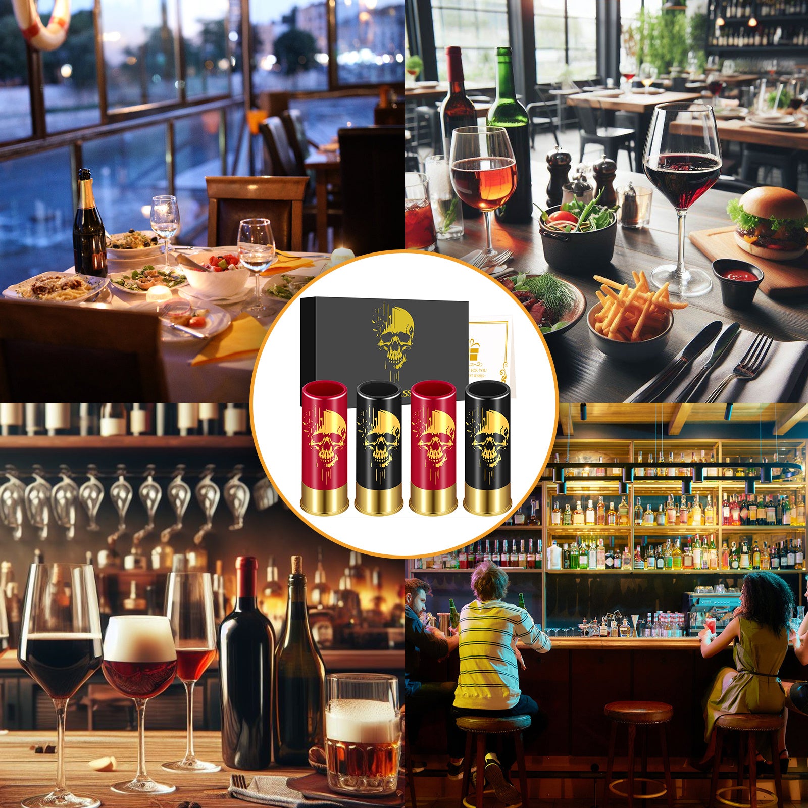 Skull 1.5oz Shot Glasses 4pcs - Trend Finder